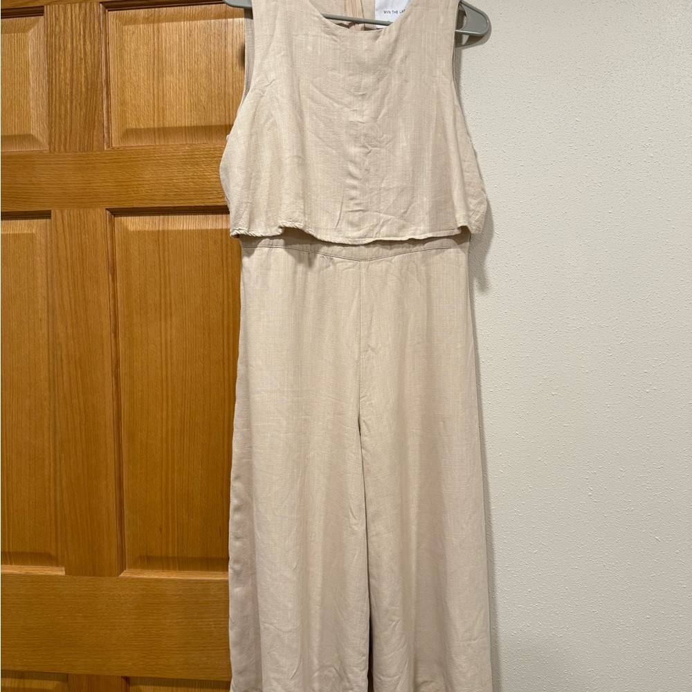 MVN the Label Cream linen Jumpsuit